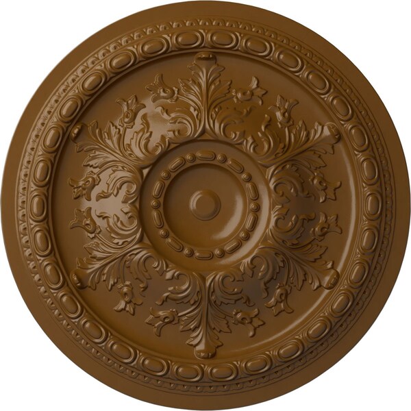 Ekena Millwork Oslo Ceiling Medallion (Fits Canopies up to 7 5/8"), Hand-Painted Smokey Topaz, 38 3/8"OD x 2 7/8"P CM38OSSTF - main